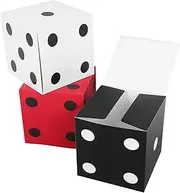 Ciieeo 3pcs Prom Dice Centerpiece Large Paper Dice Boxes for Birthday Graduation Party Decorations