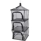 Outdoor 4 Layer Drying Rack Folding Hanging Drying Fishing Net For Vegetable DO