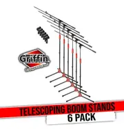 Microphone Boom Stand with Mic Clip Adapter (Pack of 6) by GRIFFIN | Adjustable