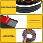 4m Body Side Car Sticker Door Sill Anti-Scratch Tape Scuff Protector Kit Black (for: Porsche)