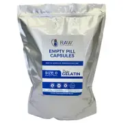 Empty Gelatin Clear Capsules Size 0 Halal Certified Kosher Gluten Gel 5,000 ct