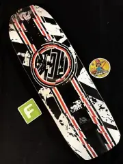 RARE SIGNED John Lucero Black Label Crusty Racing Stripe LTD Skateboard Deck 10”