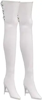 TTETTZ 1/6 Action Figures High Boots for Dolls and Collectibles, White