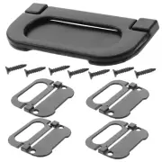 5 Pcs Black Switch Plate Drawer Door Handle Fine Workmanship