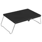 Foldable Camping Side Table with Carrying Bag for Outdoor Backpacking (Black)