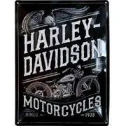 Harley Davidson Motorcycles Eagle Sign 30x40cm by Nostalgic Art