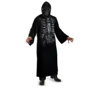 Disguise Reaper Hooded Print Robe - Child Costume, Medium (7-8)