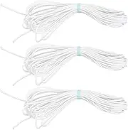 3 Bags 3mm 10m/32.8ft Polypropylene Fiber Clothes Elastic Rope Round Elastic Rope Cord DIY Clothes Clothing Sewing Accessories