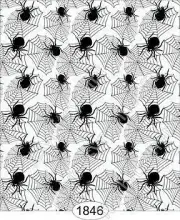 MINIATURE DOLLHOUSE WALLPAPER 1:12 SCALE HALLOWEEN SPIDER WEBS - 1846