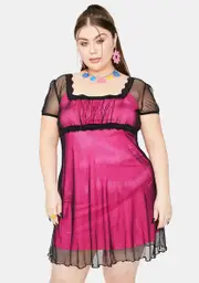 [dELiA*s by Dolls Kill] My New Perspective Mesh Overlay Dress