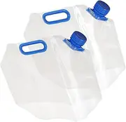 WHAMVOX 2pcs Outdoor Folding Water Bag Collapsible Water Container for Camping Hiking Portable Storage Tank with Easy Pouring Design for