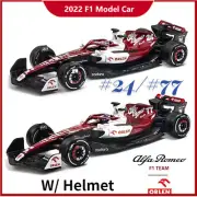 Bburago 1:43 2022 F1 Alfa Romeo C42 #24 Guanyu Zhou #77 V.Bottas Model Car Toy