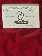 Vintage THE CULPEPPER MINUTE MEN Playing Cards ~ DON'T TREAD ON ME ~ Complete