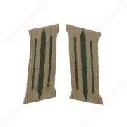 Repro WW2 German Pre-Made Generic Bevo Litzen Collar Tabs - Dark Green