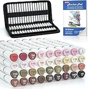 Shuttle Art 36 Colours Skin Tone&Hair Art Markers, Dual Tip Alcohol Based Marker Pen Set Contains 1 Blender 1 Carrying Case 1 Marker Pad Perfect for Kids & Adults Portrait,Comic, Anime, Manga