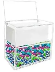 Dryer Sheet Holder Box, Acrylic Laundry Sheets Container, Clear Clear-2tier