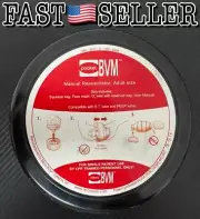Micro BVM Pocket BVM Bag Valve Mask Manual Resuscitator, Adult Size - New!