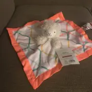 Cloud Island Llama Lamb Plush Security Blanket Neon Orange Target Lovey Toy NWT