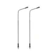 2 Pack Model Railway Train Lamp Post 4.7" White 1:100 Scale LEDs New 3V
