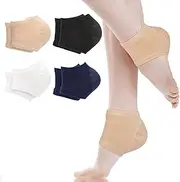 Segbeauty 8pcs Moisturizing Gel Heel Socks, 4 Pairs Sleeping Socks Soft Moisturizing Gel Sock for Women Dry Cracked Feet, Foot Socks with Gel Lining, SPA Gel Sock Open Toe Socks for Foot Care
