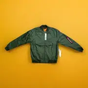 Green MA-1 Bomber Flight Jacket Men’s Medium, Reason Brand - NEW With Tags