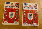 Vintage PRIMS Sewing Snap Fasteners #3031 Made In USA Dayville CT. Size 0 & 2/0
