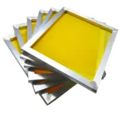 6 pcs Stretched Aluminum Screen Frame with Screen Mesh Silk Screen Printing Tool
