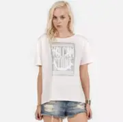 NWT VOLCOM RAISE HELL BASIC TEE WOMEN'S T SHIRT Baby Pink SMALL L142