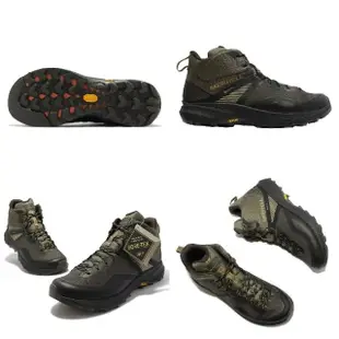 【MERRELL】戶外鞋 MQM 3 Mid GTX 男鞋 墨綠 黑 防水 輕量 高筒 支撐 登山鞋(ML135577)