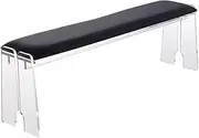 GUAWJRZDP Dining Bench, Dining Room Bench, Modern Upholstered Bench, Entryway Bench with Acrylic Base, Bench End of Bed, Kitchen Table Benches for Dining Room, Entryway, Indoor(Black,100cm/39.3in)