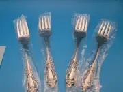 4 NEW SALAD FORKS RAPHAEL ONEIDA DISTINCTION DELUXE HH STAINLESS STEEL FLATWARE