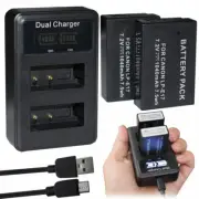 2X LP-E17 Battery +Charger For Canon EOS 750D 760D M5 M6 Rebel T6i T6S Rebel T8i