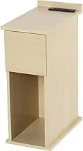 Iris Plaza SDTH-20 Slim Table Side Table Night Table Width 7.9 inches (20 cm) / 7.9 inches (20 cm) Desk Shelf Stylish Storage Drawer Natural