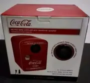 Coca-Cola Retro 6 Can Mini Cooler With 10 Watt Bluetooth Speaker NEW