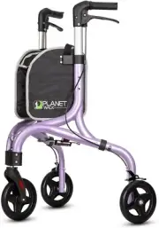 Walker for Seniors - Ultra Lightweight Planetwalk Premium 3 Wheel Rollator