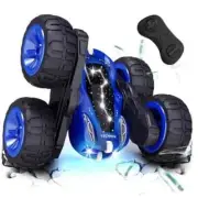 Remote Control Car, 2.4GHz RC Cars with USB-C Easy Charging, 4WD Double Blue