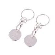 2Pcs Shopping Trolley Remover Key Ring Token Chip Practical Metal Portable