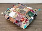 Handmade Multi Patchwork Cotton Box Cushion Cover Home Decor Floor Pillow Cover