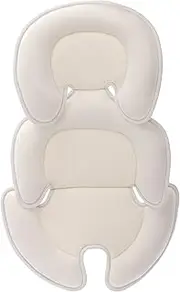 Innokids Head and Body Support Baby Pillow, Infant Car Seat Insert for Newborn to Toddler Stroller Cushion (White)