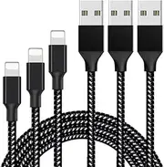 Premium Charger USB Cable Type A to L (1.5m) Charging Data Transfer Fast Charging Cable for iPhone 14 13 12 11 Pro Max Mini XS X 8 7 Plus 6S IPAD, Long USB A to L Cable Nylon Braided (2pack)