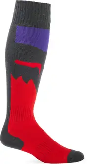 FOX 180 Flora Motocross Socks, grey-red, Size S for Men Grey Red