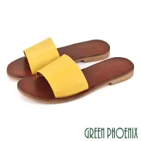 在飛比找博客來優惠-【GREEN PHOENIX】女 拖鞋 寬帶 手工製 全真皮