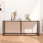 Console Table White Marble 180x35x75.5cm Tempered Glass vidaXL
