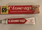 Vintage 1970s Tube Of Close-Up Toothpaste NOS Full Unused Sealed 69 Cents Canada