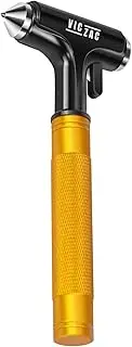 Premium Emergency Window Breaker & Seatbelt Cutter | Car Safety Hammer | Multi-Function Escape Tool | Car Accessories | Glass Breaker Rescue Tools (Gold)