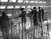 Zeppelin Factory At Short Brothers, Girder Joining Aviation History Old Photo