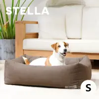 在飛比找momo購物網優惠-【Alpha】STELLA 經典帆布寵物睡床 深棕色 S號(