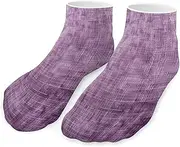 [QMNVBDS] Vintage Purple Linen Socks Ankle Length Socks Casual Short Socks for Women Men Low Cut Sports Socks Running Socks No Show Socks Ankle Socks Athletic Socks Workout Socks, Style, One Size, Style