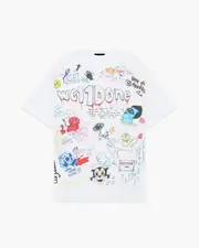 [We11done] White Doodle Short-Sleeved T-Shirt