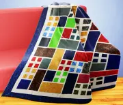 Patchwork Grandma's Garden Window, Scrap quilt colors - Best Seller QUILT TOP